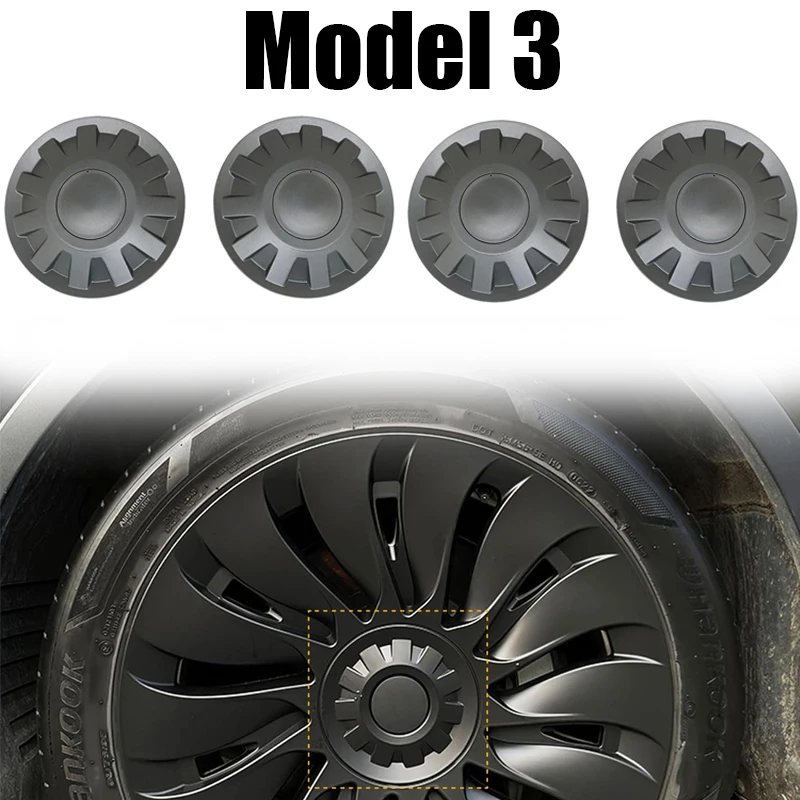 

Tesla Model 3 Hub Cap 18 Inch Hub Cap 4PCS Non Destructive Installation Center Cap Perfect Fit Protection Modified Parts
