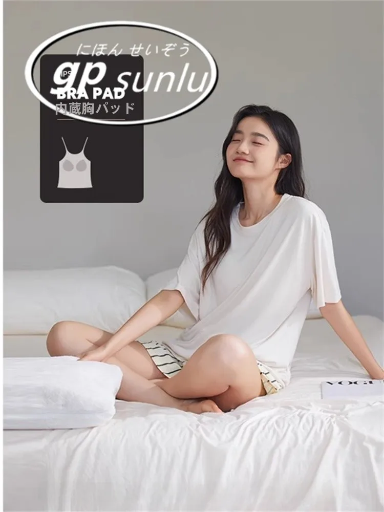t-shirt-d'ete-pour-femme-en-modal-a-manches-courtes-vetement-de-nuit-et-de-detente-a-domicile-avec-coussinet-de-poitrine-integre-piece-unique-pour-le-haut-du-corps