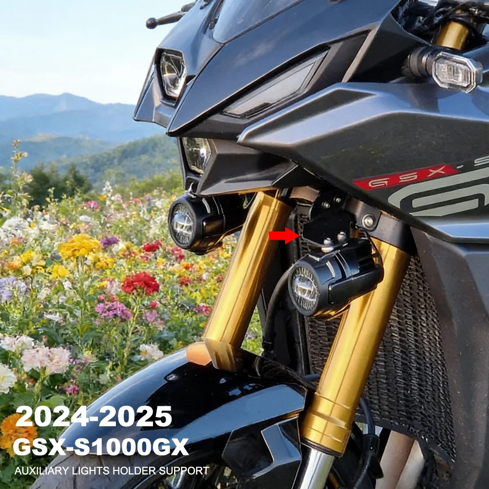 

For GSX-S 1000GX GSX1000GX 2024-2025 Motorcycle Accessories Auxiliary Lights Holder Support Fog Light LED Bracket Kit