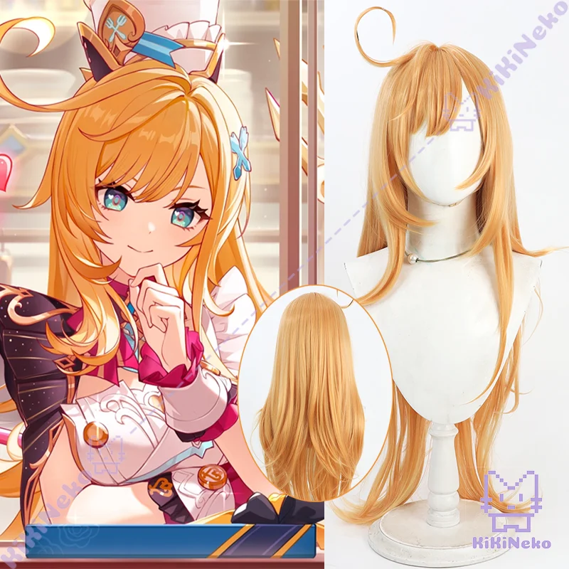 

Игра Genshin Impact Escoffier, парик для косплея, длинный парик Escoffier, 80 см для Comicon, Хэллоуина, вечеринки, для взрослых, женщин и мужчин