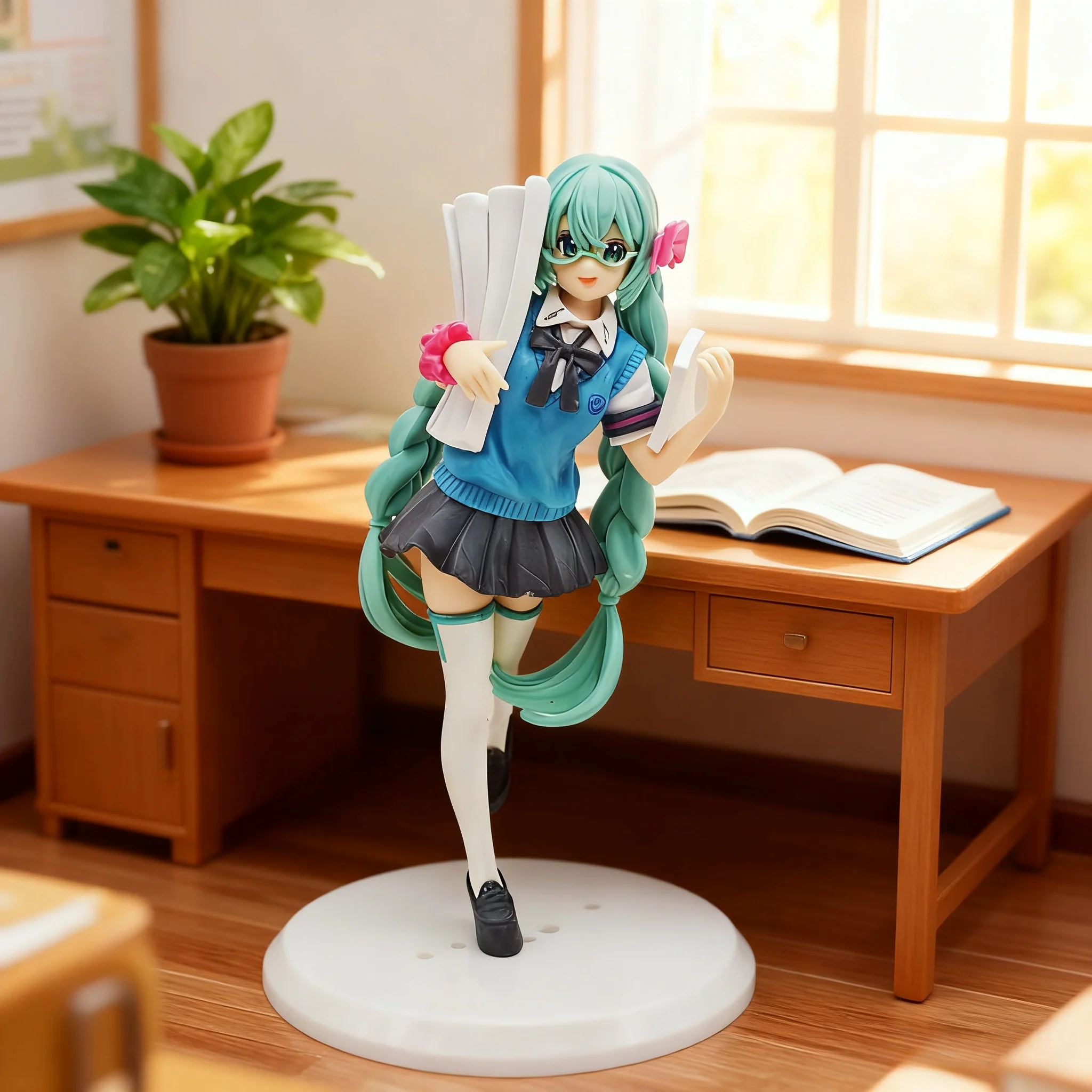 جديد 19 سنتيمتر أنيمي هاتسون ميكي 16th الذكرى التذكارية زي مدرسي شخصية عمل دمية لعبة مجسمة Otaku جمع اليد