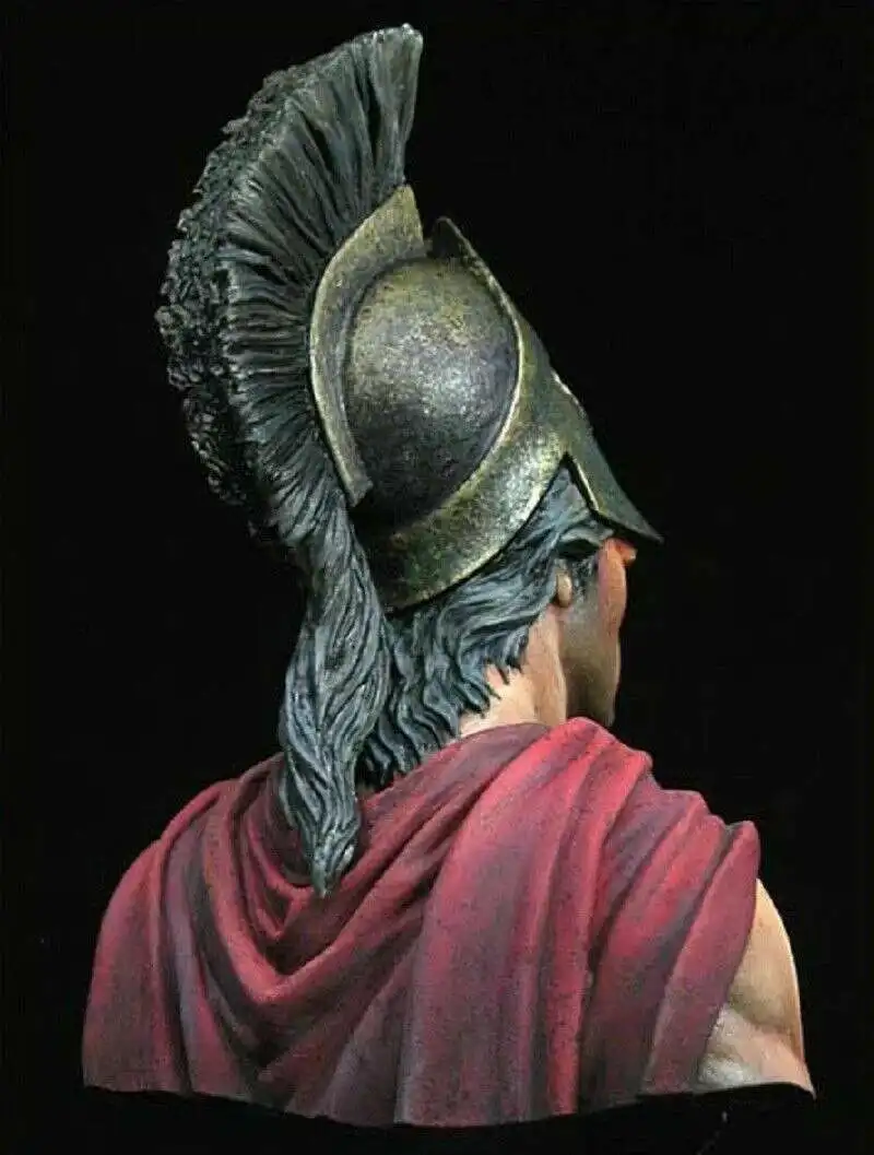 Resin model kit Spartan Warrior Collectible Unassembled Sculpture for Hobbyists