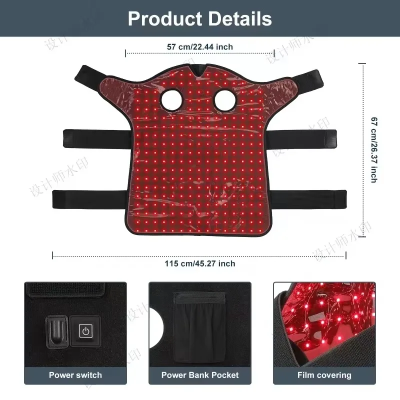 2026 Equine Horse Red Light 660nm 850nm Convenient for Storage Infrared Treatment Horse Head Pain Relief Cap