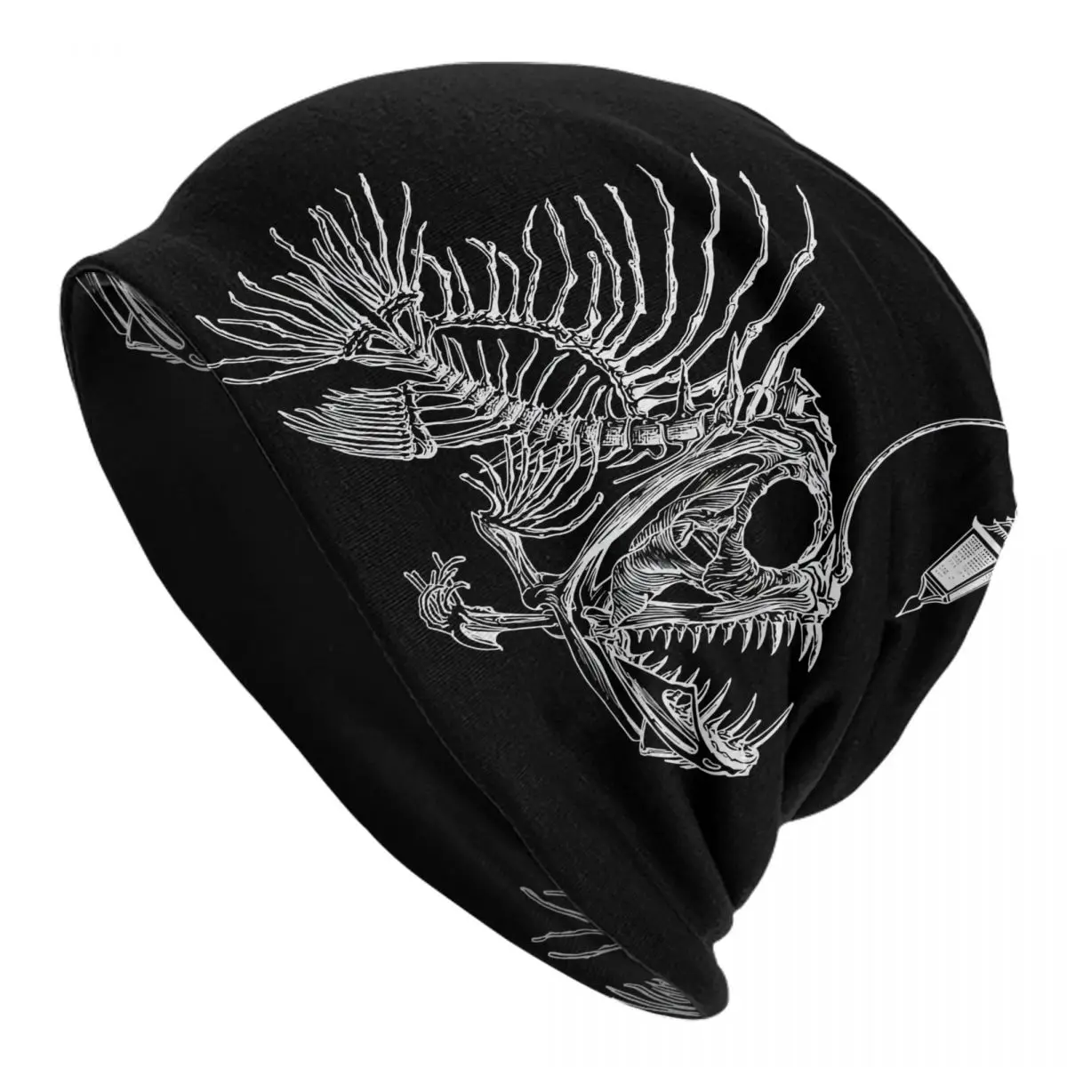 Angus The Anglerfish Sticker Men Women Thin Beanies Windproof Ski Cap Double Layer Fabric Bonnet Hat