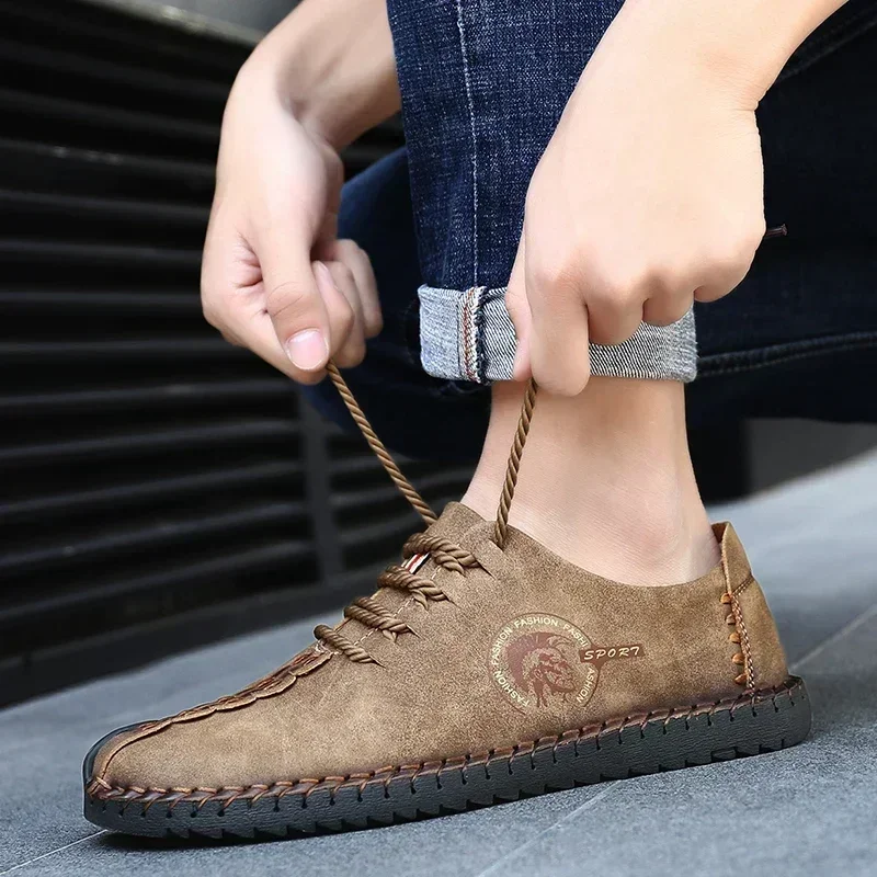 تنس رجل الاتجاه 2024 أحذية رياضية الذكور حذاء كاجوال للرجال أحذية رجالي مريحة شحن مجاني ورخيصة جلد البقر أحذية جلدية بدون كعب