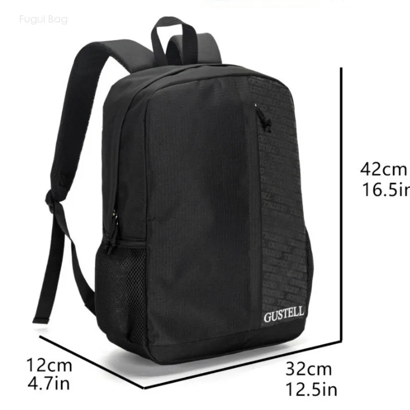 Breathable and Comfortable Shoulder Strap Backpack for Both Male and Female Students, Simple Solid Color Large Capacity Backpack