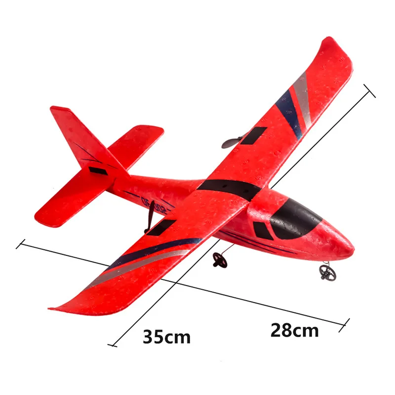 2.4Ghz RC Plane Beginner Professional Fixed Wing Remote Control Cessna Fighter Jets Aircraft  With LED Night Lights QF002