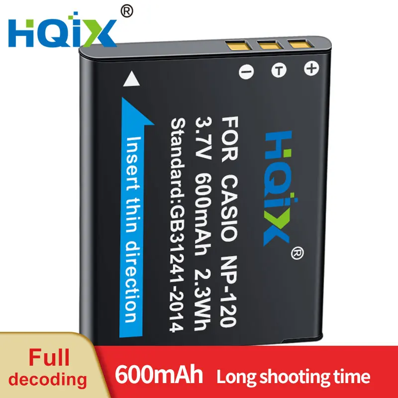 

HQIX for CASIO EXILM EX-S200 Z790 ZS10 S300 Z31 Z680 Z690 Z790 ZS12 ZS15 ZS30 ZS35 ZS26 camera NP-120 Charger Battery