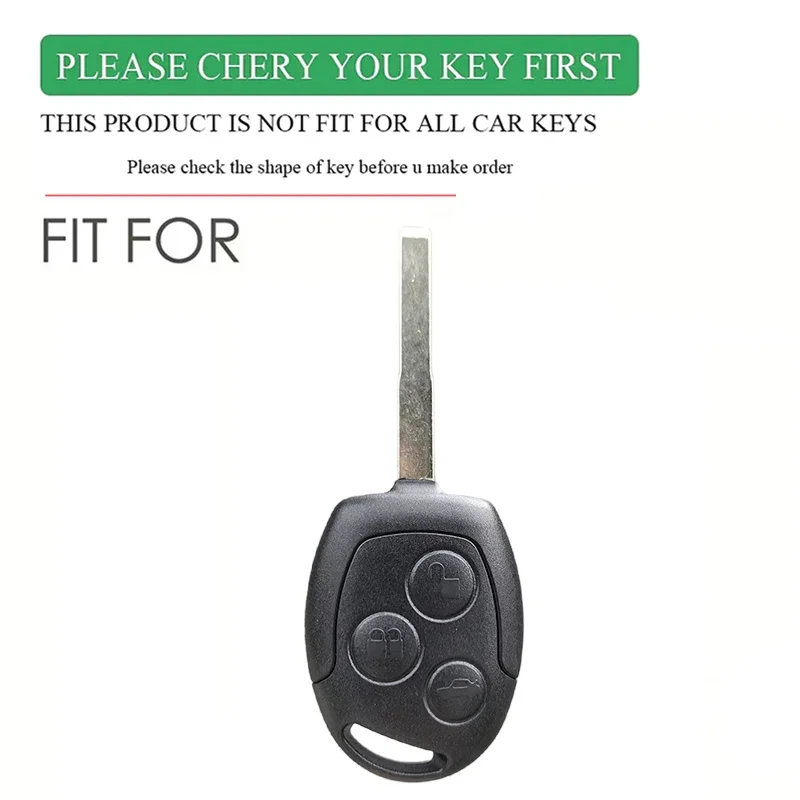 سيليكون 3 زر دخول بدون مفتاح مفتاح فوب سلسلة غطاء حافظة شل حماية لفورد ترانزيت ربط ساعي فييستا التركيز كابريوليه