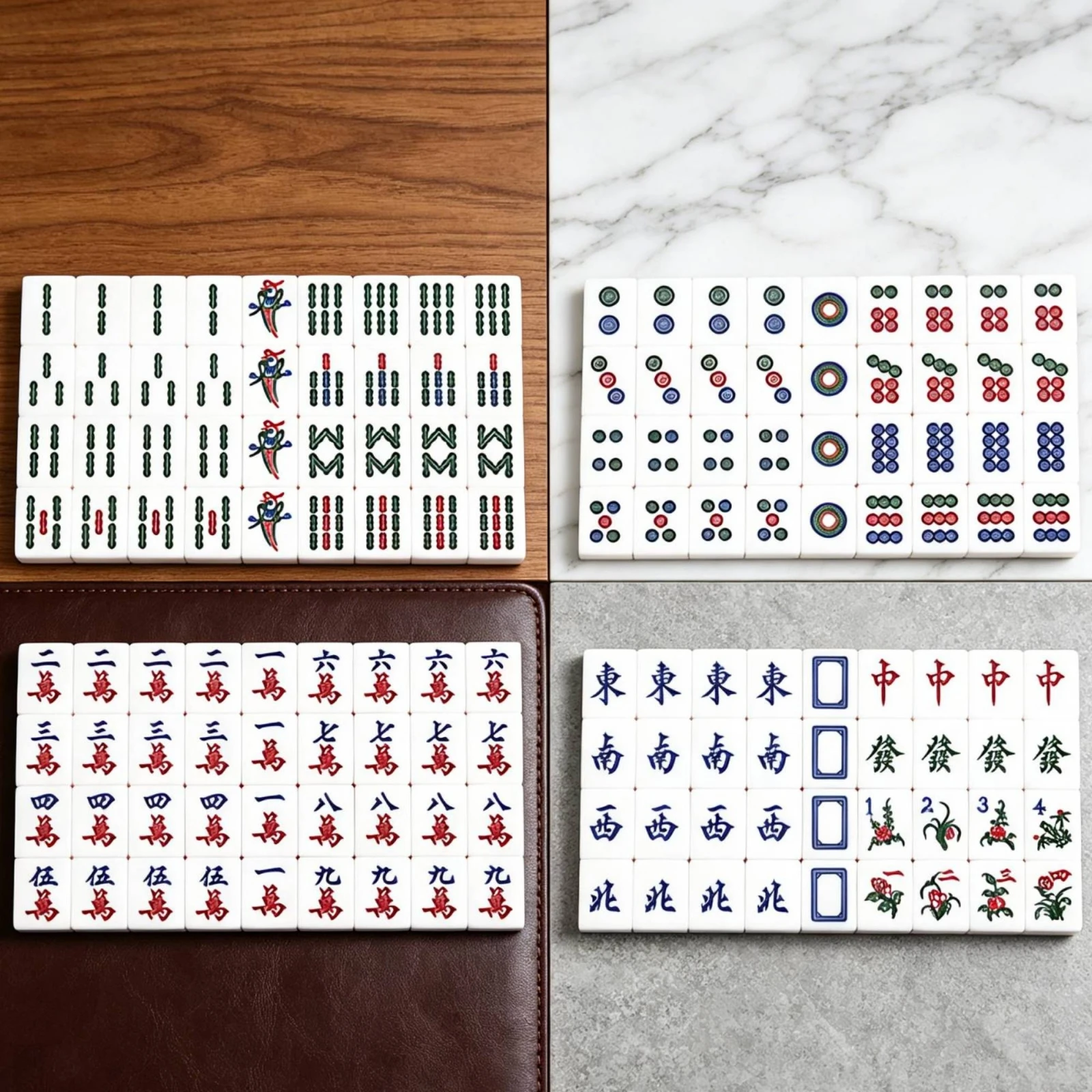 قطع ماجونغ مقاس 37 بوجه مطبوع - مراجعة Board Game Mahjong وسعره
