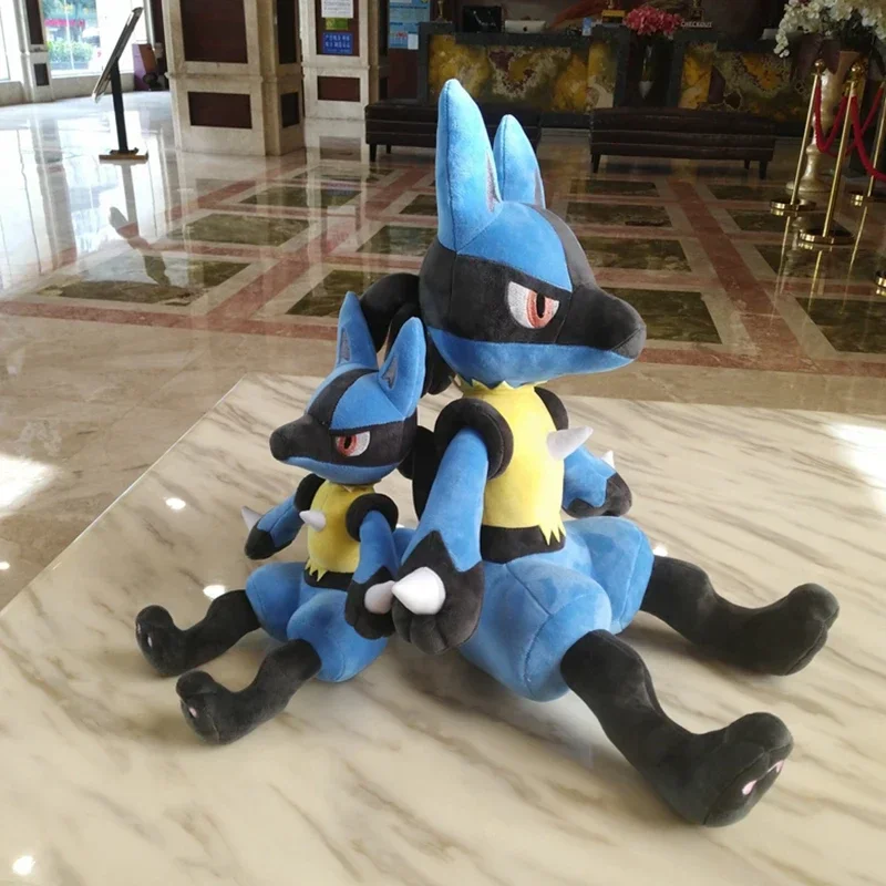 48/73cm Lucario Large Plush Toys Pokemon Anime Doll Cute Ornament  Pokémon Collection Stuffed  Plushie Pillow Gift for Children