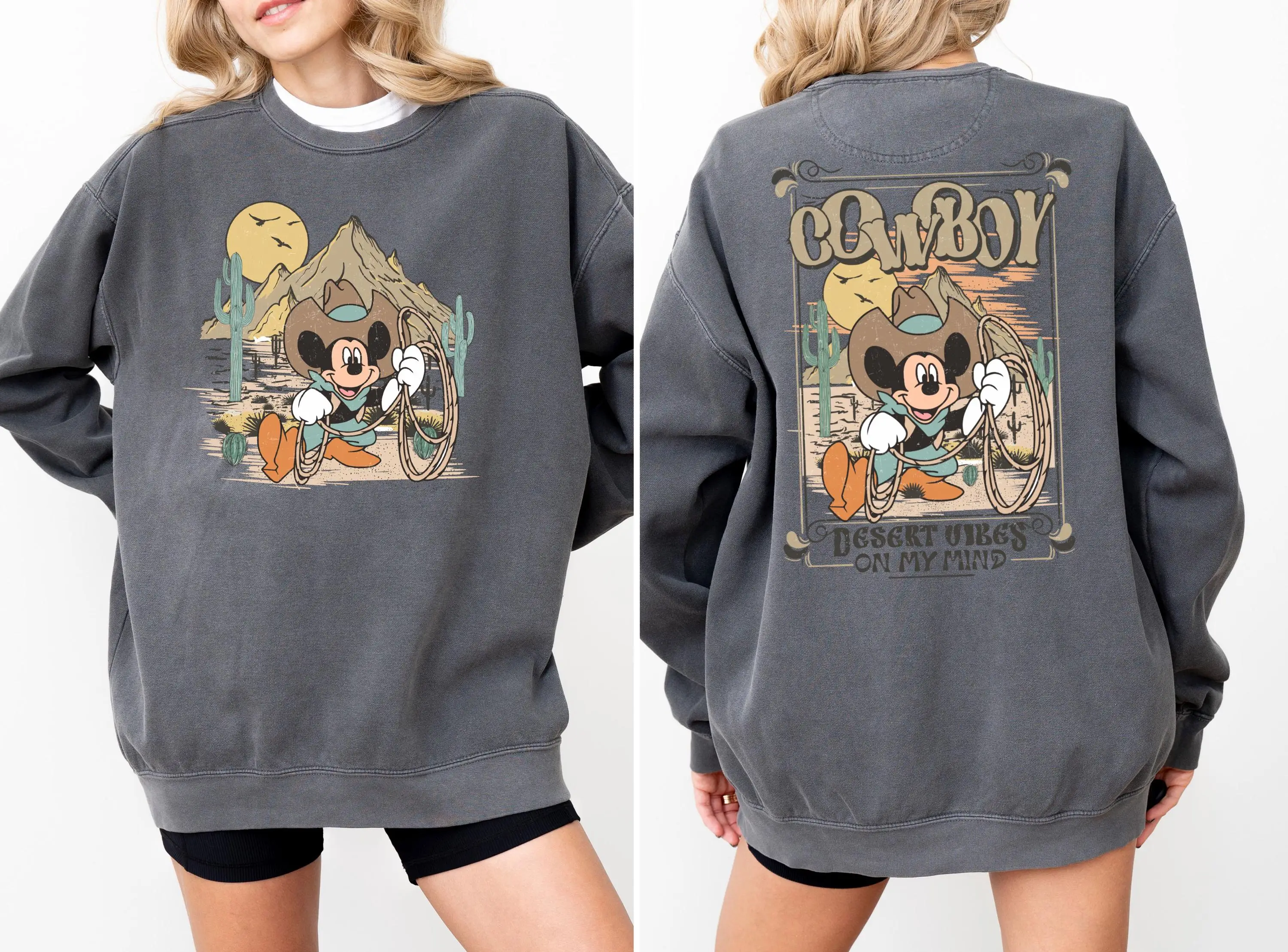 

Mickey Mouse Hoodie, Mickey Cowboy Sweatshirt, Disney Trip, Disney Western Sweatshirt, Mickey Desert Vibes Sweater
