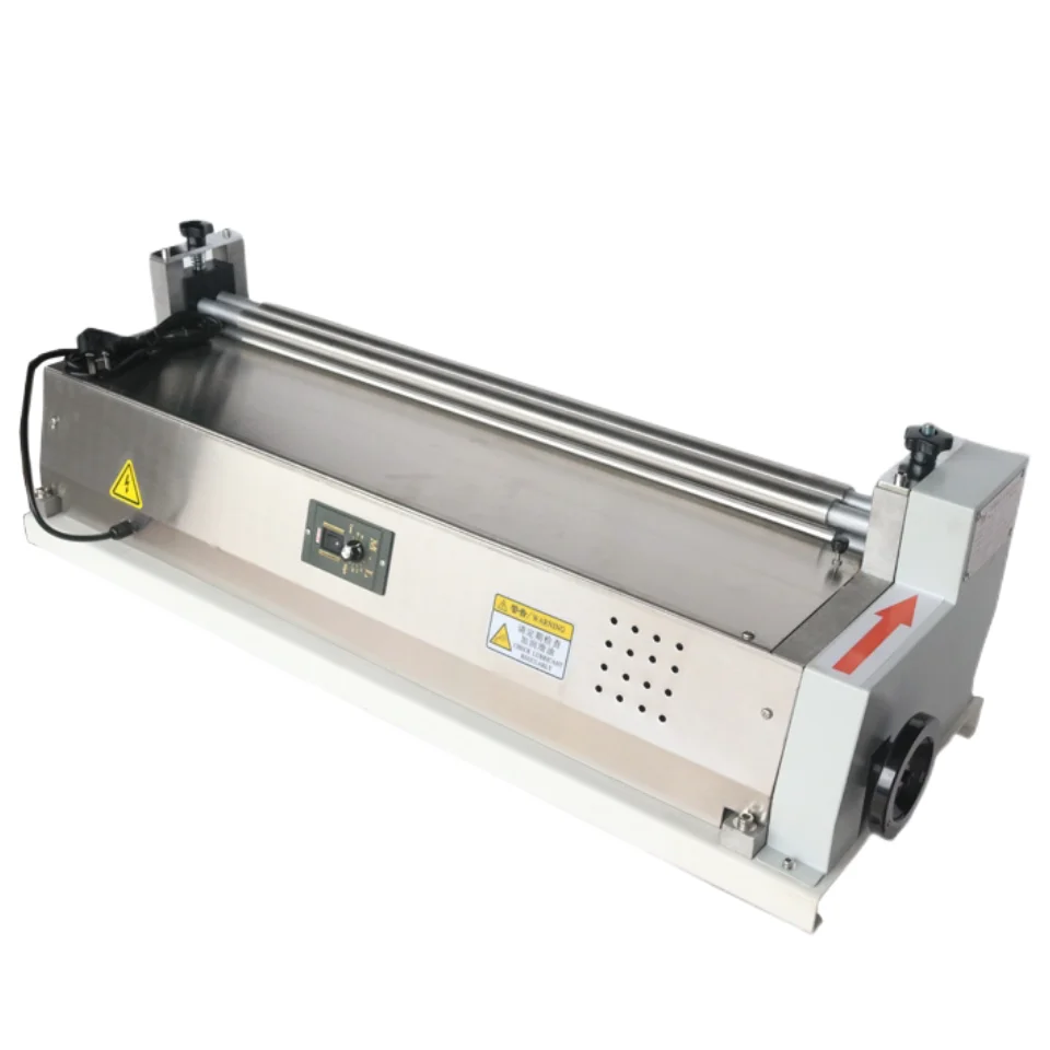 Adhesive Coating Spreader Leather Paper Gluing Machine for SaleHotmelt Glue Spreading Pasting Applicator Hot Melt Glue Machine