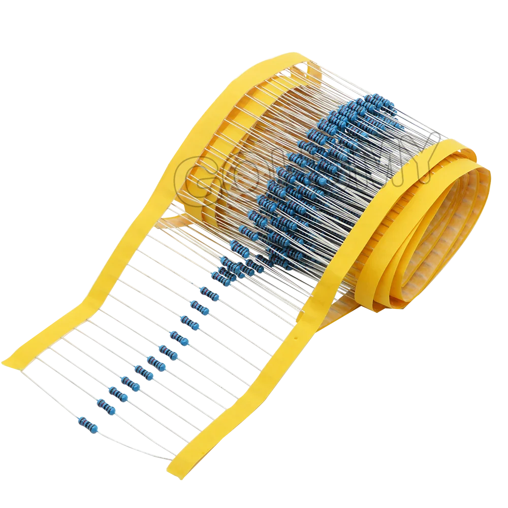 600PCS/lot  300pcs/set  30 Kinds 1/4W Resistance 1% Metal Film Resistor Pack Assorted Kit 1K 10K 100K 220ohm 1M Resistors 