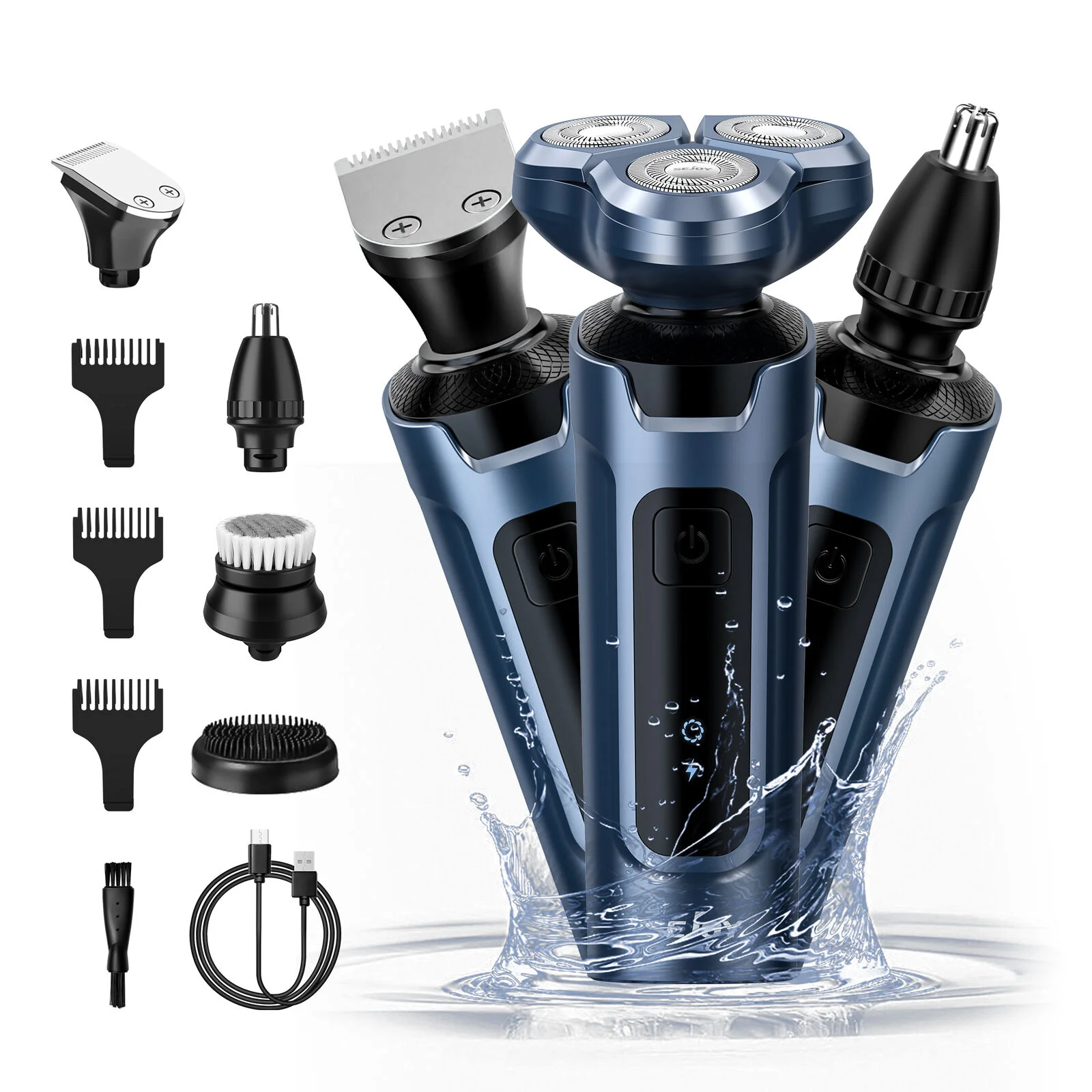 

Sejoy Shaver Barber for Men 5 in 1 Electric Razor Rechargeable with Beard Trimmer Lithium Battery Portable Shavers for Travel