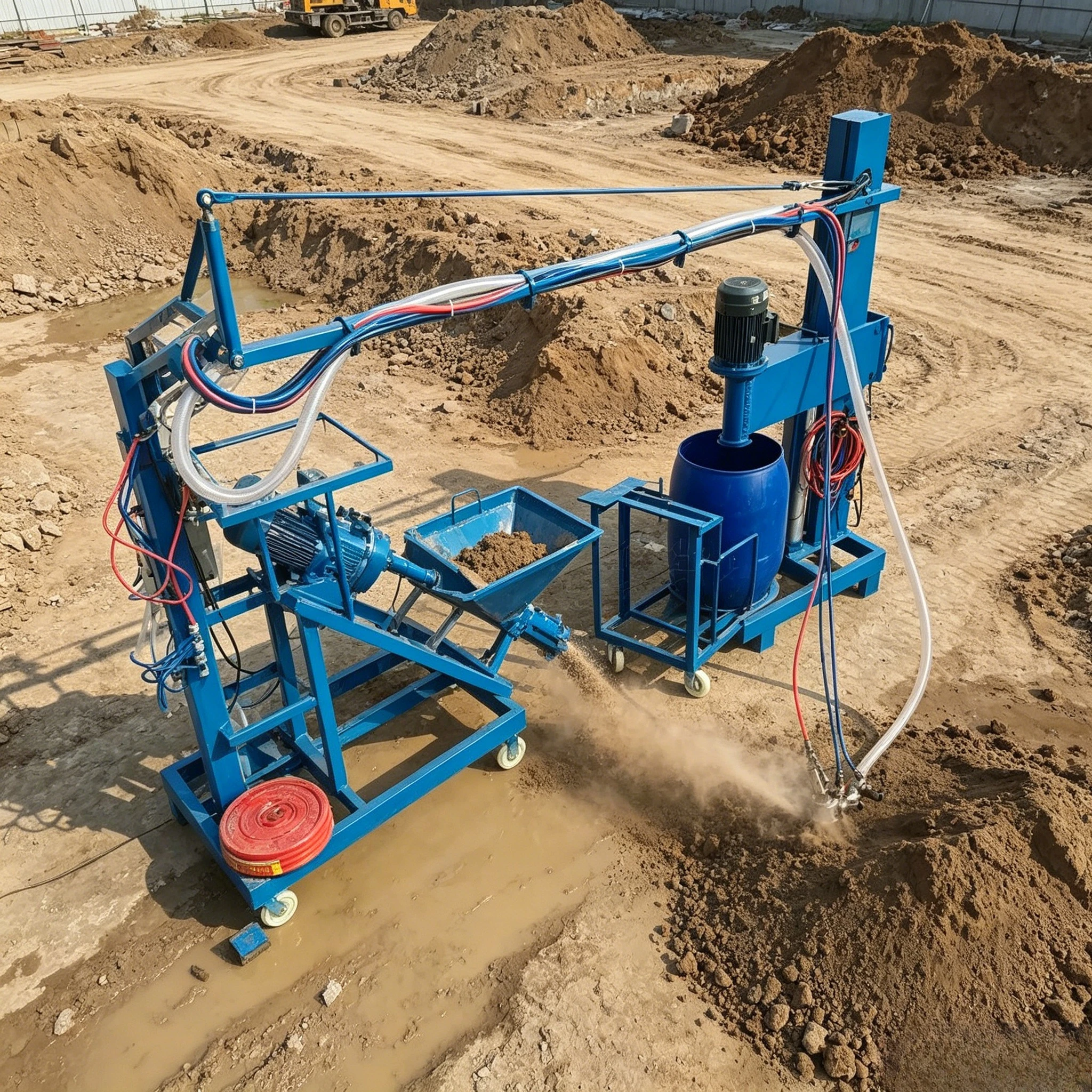 Customized Grc Spray Machine GRC Glass Fiber Sandblasting Machine, GRC Cement Mortar Spraying Machine for Louver