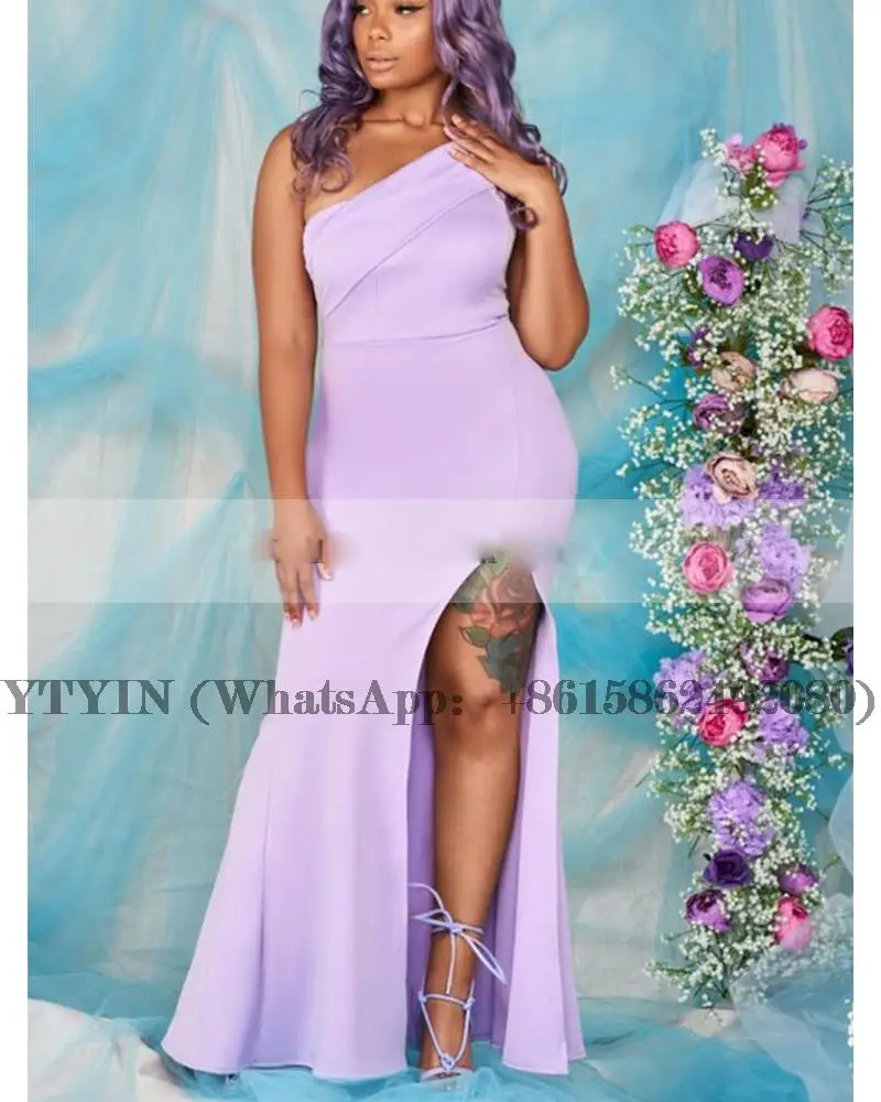 

Lavender Bridesmaid Dresses 2023 Slit Black Girl Maid Of Honor Dress for Women Dress Women for Wedding Party