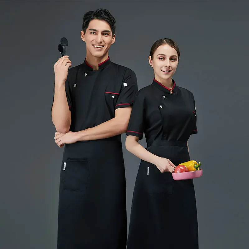 Pizzabkok Uniform Man Keukenjas Zomer Ademend En Comfortabel Kookjack Restaurant Kookuniform Bakkerij Overalls