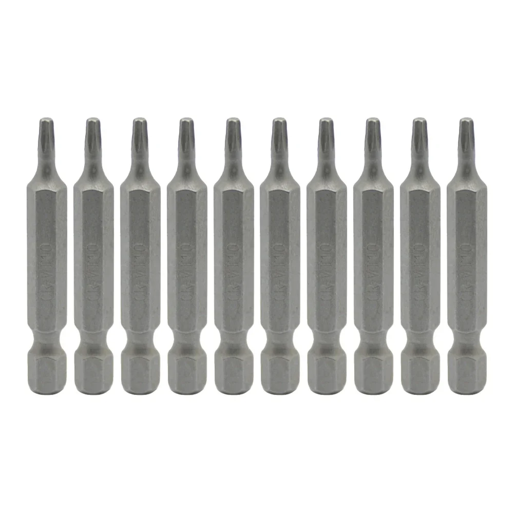 

10pcs For Torx Screwdriver Bit Set 1/4Inch Hex Shank 50mm Screw Driver Bits 50mm C R V Nutdrivers Screwdriver Bits Hand Tools