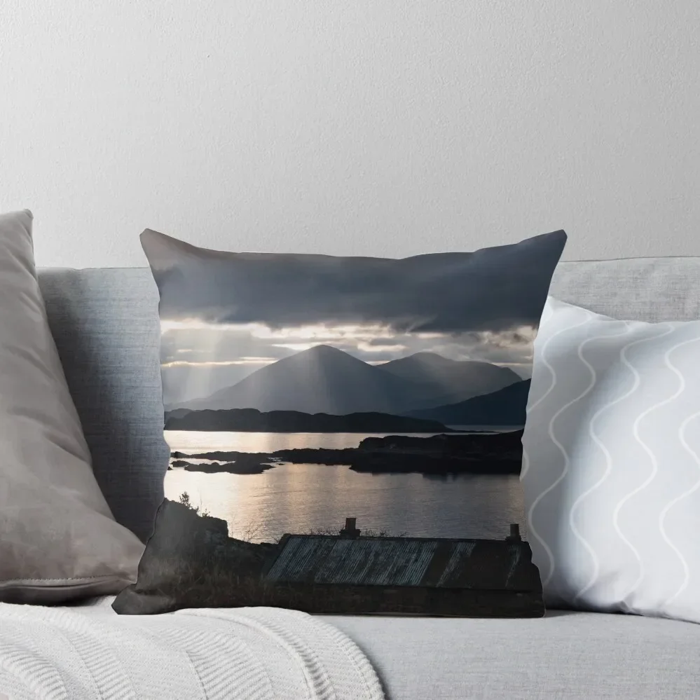 Isle of Skye from Coillegillie Applecross Peninsula, Scotland. Throw Pillow Decorative Cushion Cover Pillow Decor pillow