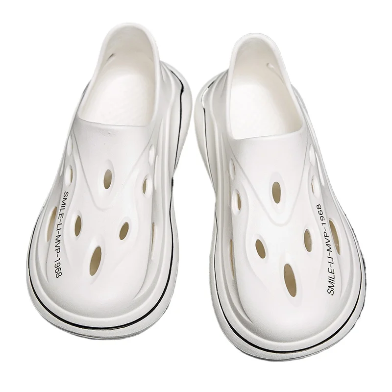 2025/nuevas sandalias de moda para hombre, zapatos de inyección EVA de Color sólido, zapatos para caminar calados transpirables de verano, zuecos de jardín de tendencia Teva