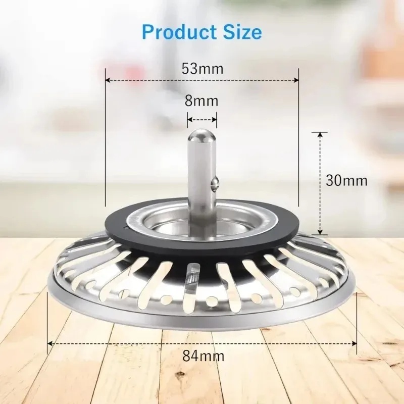 Basin Sink Waste Filter Tool 78/79/82/84mm Kitchen Sink Filter Hole Bathtub Hair Catcher Stopper Bathroom Sewer Drain Strainer