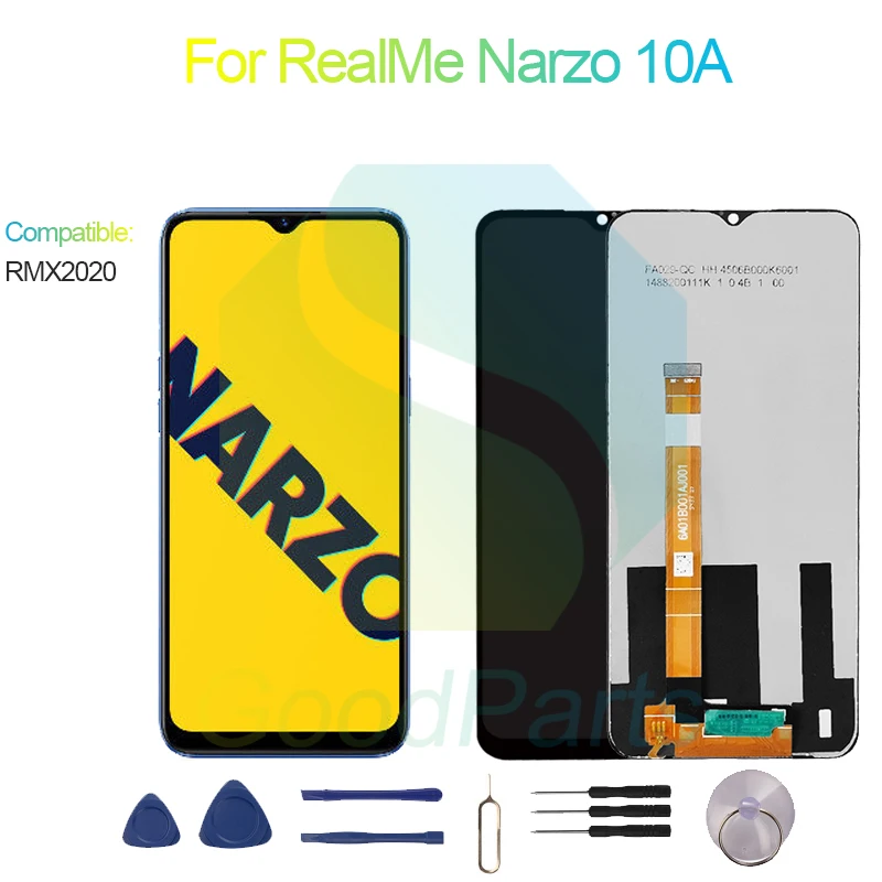 

For RealMe Narzo 10A LCD Display Screen 6.5" RMX2020 For RealMe Narzo 10A Touch Digitizer Assembly Replacement