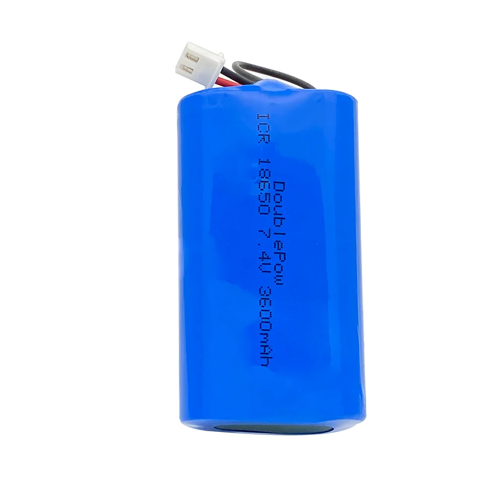 100% oryginalny Doublepow prawdziwa pojemność 7.4v 18650 bateria litowa 3600/5200mAh zestawy akumulatorów megafon głośnik