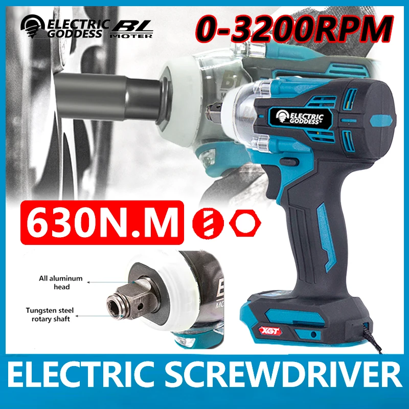 

Electric Goddess TW004G 무브러시 드라이버 18V Screwdriver Machine Brushless Electric Wrench Rechargable For Makita 18V Battery