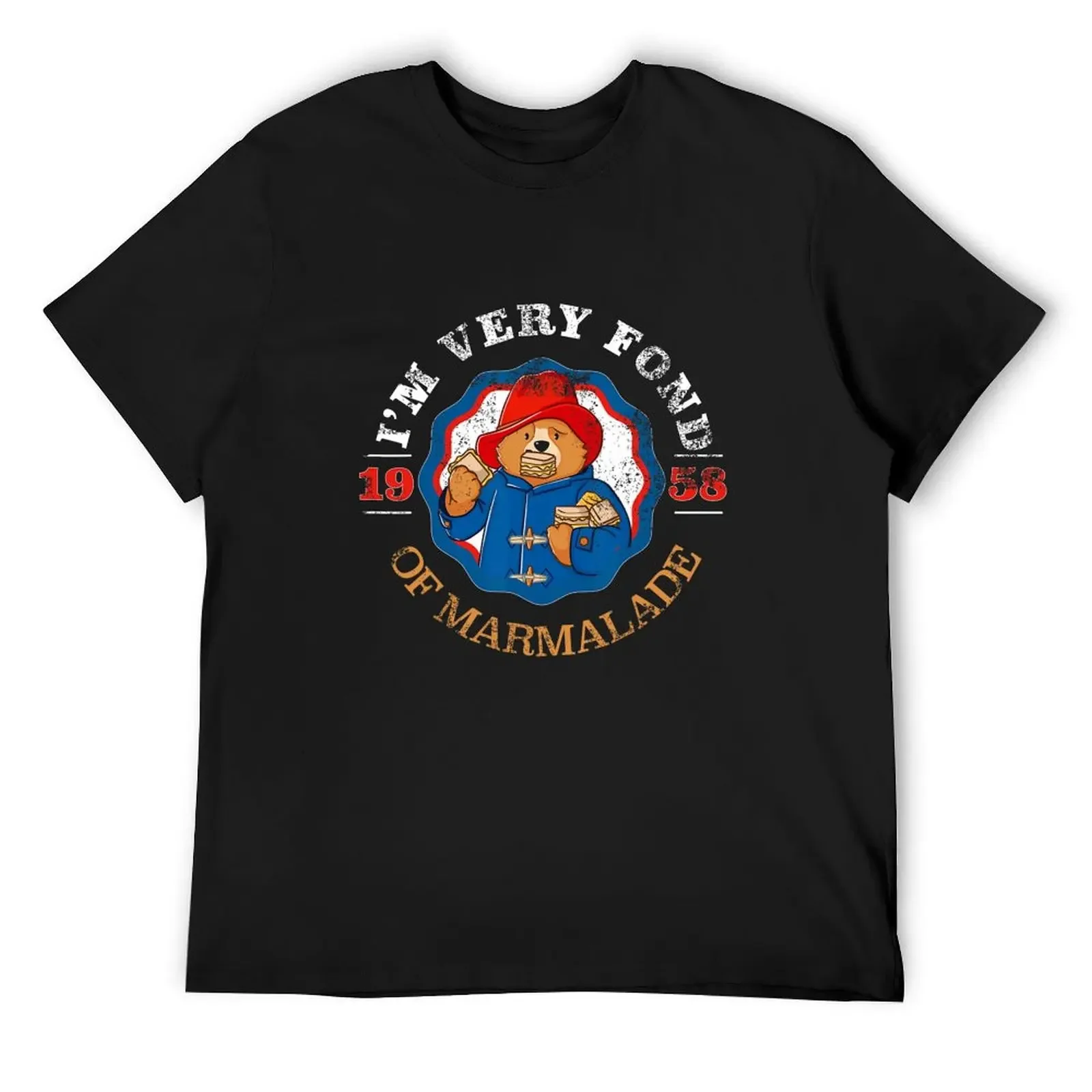 

I'm Very Fond Of Marmalade Paddington Bear 1958 Back To School T-Shirt custom t shirt vintage clothes Men's cotton t-shirt