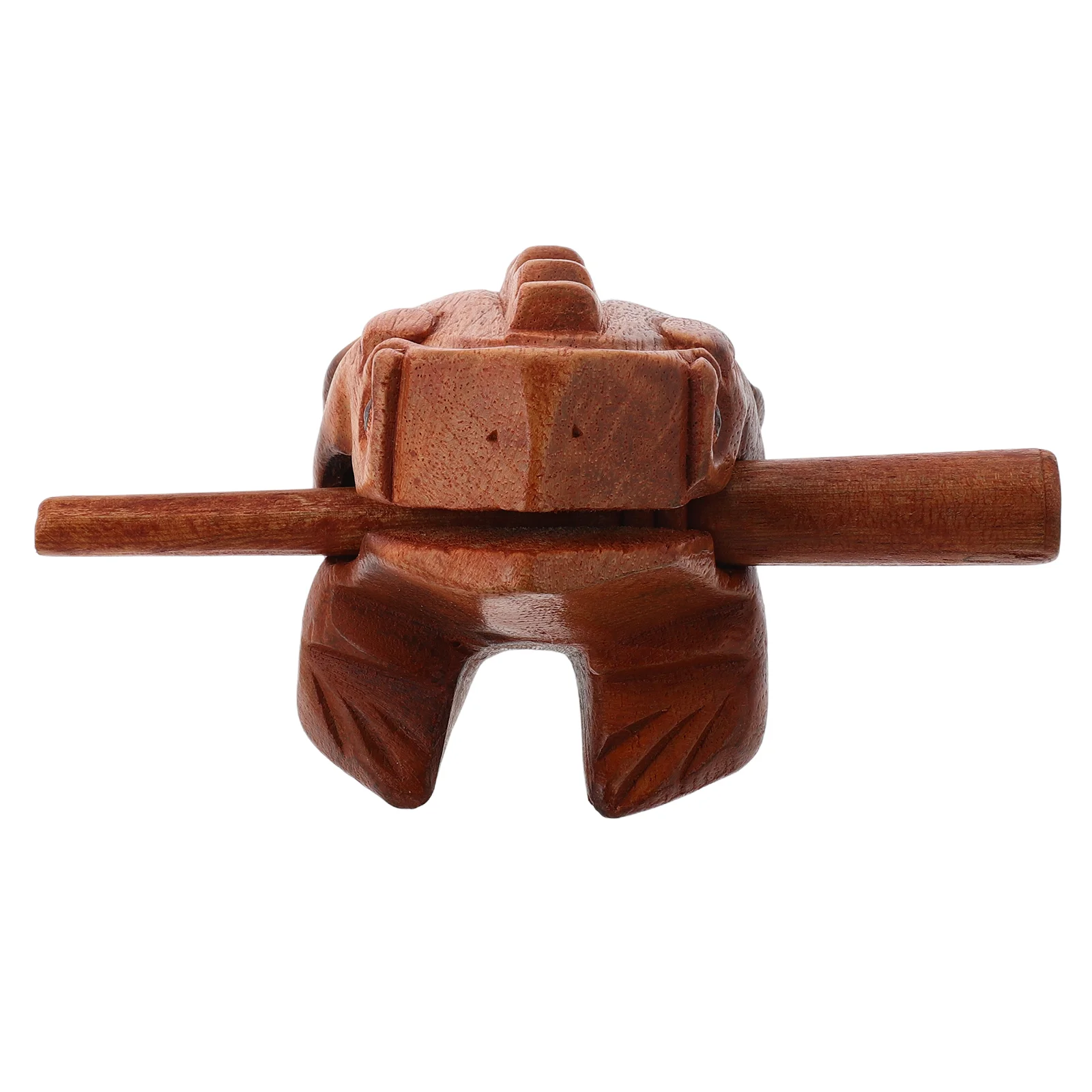 

Mini Frog Sculpture Wooden Percussion Instrument 4# 11CM Clear Sound Portable Size Desk nament Croaking Sound Maker