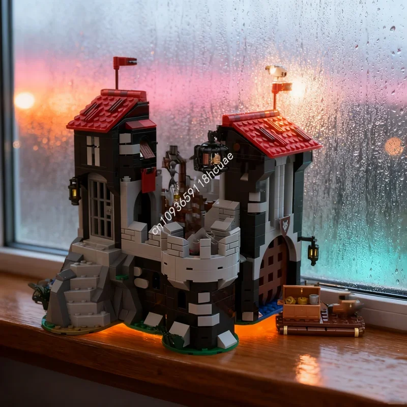 1018 pz MOC Castello Wolfstone Wolfpacked Modello Building Blocks Costruzione Assemblare Idea FAI DA TE Regalo Di Natale Per Bambini Giocattoli Di Compleanno