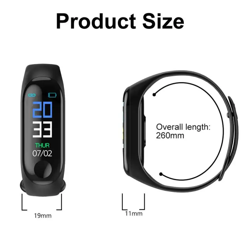 Women's Watch Men's Clock Heart Rate Blood Pressure Monitoring Tracker Fitness Wristband Bluetooth Connection Kids Smartwatch