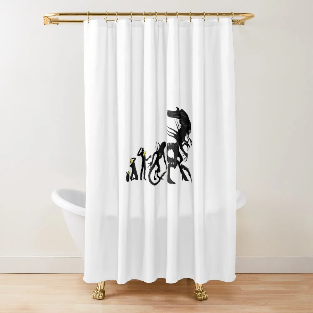 

Xenomorph Evolution Shower Curtain Window Shower Waterproof Bathroom Accessory Curtain