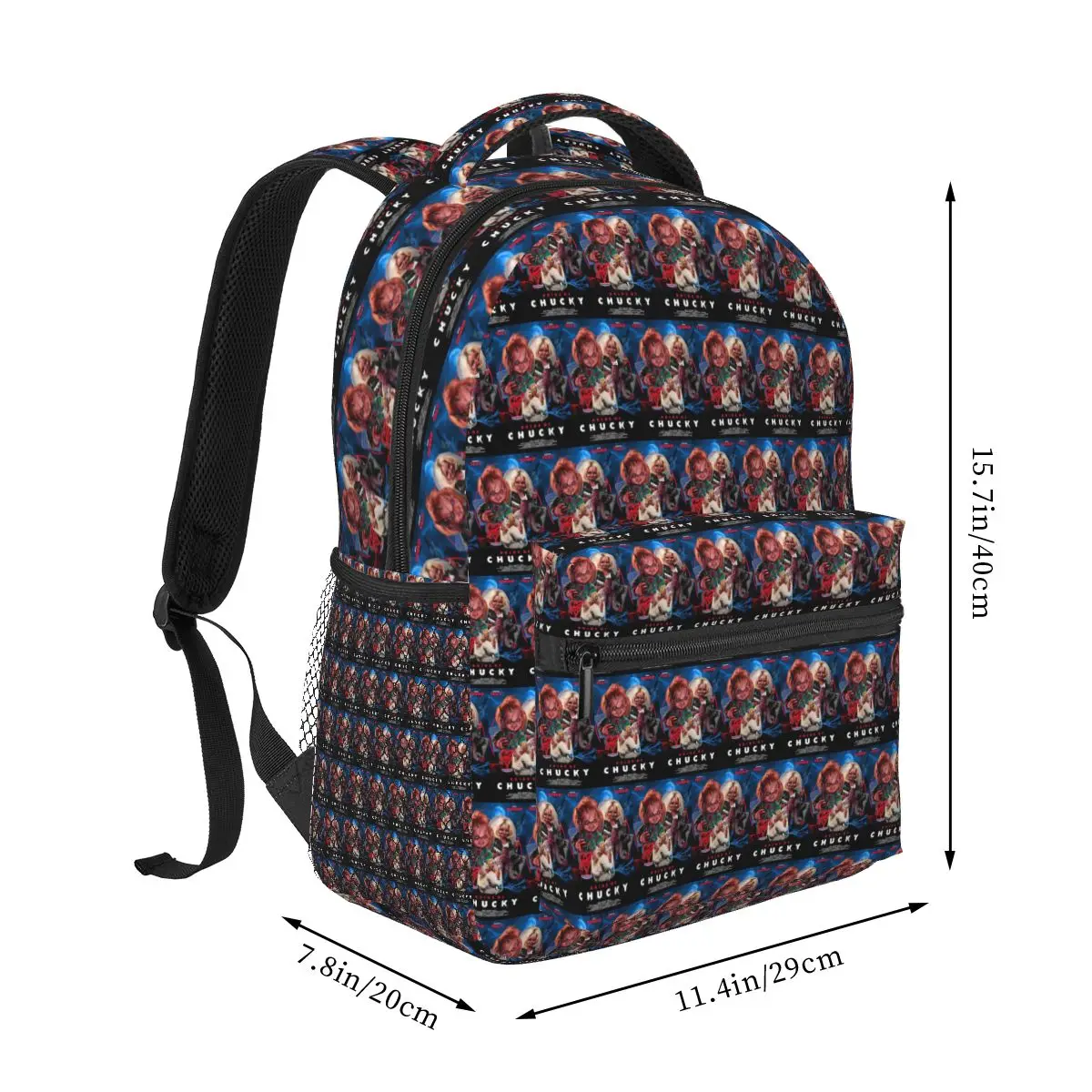 Bride Of Chucky Horror Film Movie Backpack Hot Sale Daypack Large Capacity BookBag School Bag Shoulder Bags for Men Women