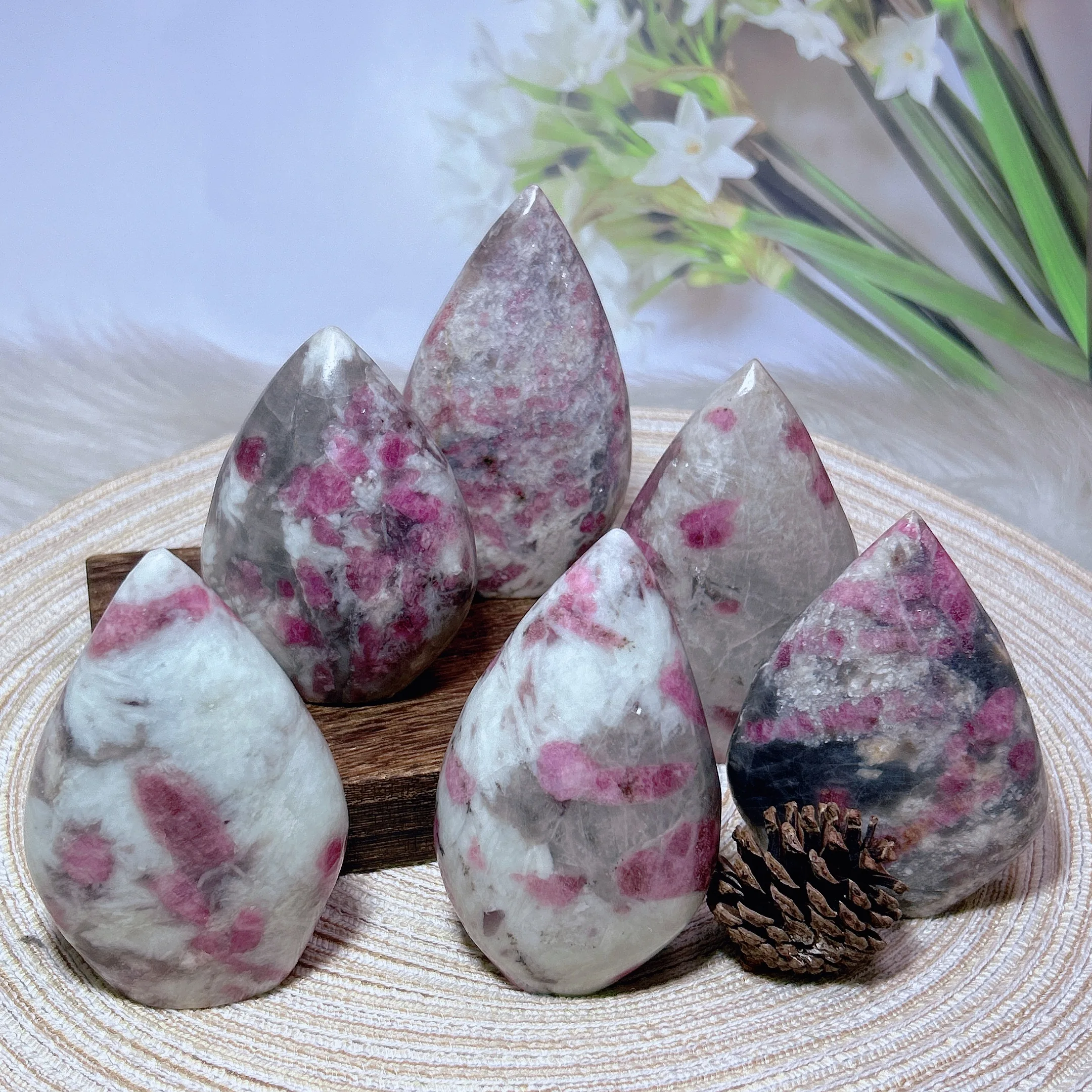 Natural Crystal Pink Tourmaline Free Form Polished Energy Mediation Healing High Quality Gift