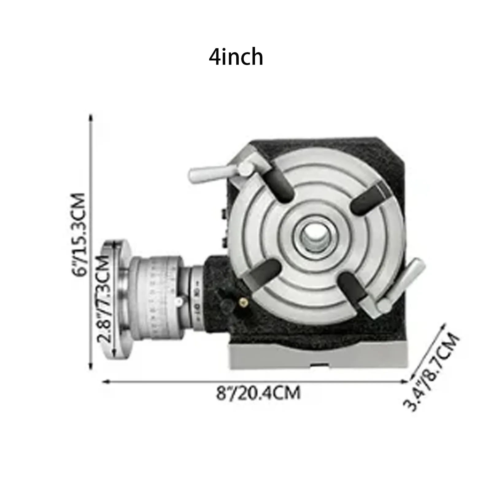 SIHAO Rotary Table MT-2 4inch/100mm 6inch/150 mm 4-Slot Horizontal Vertical Dividing Plates for Milling Machine