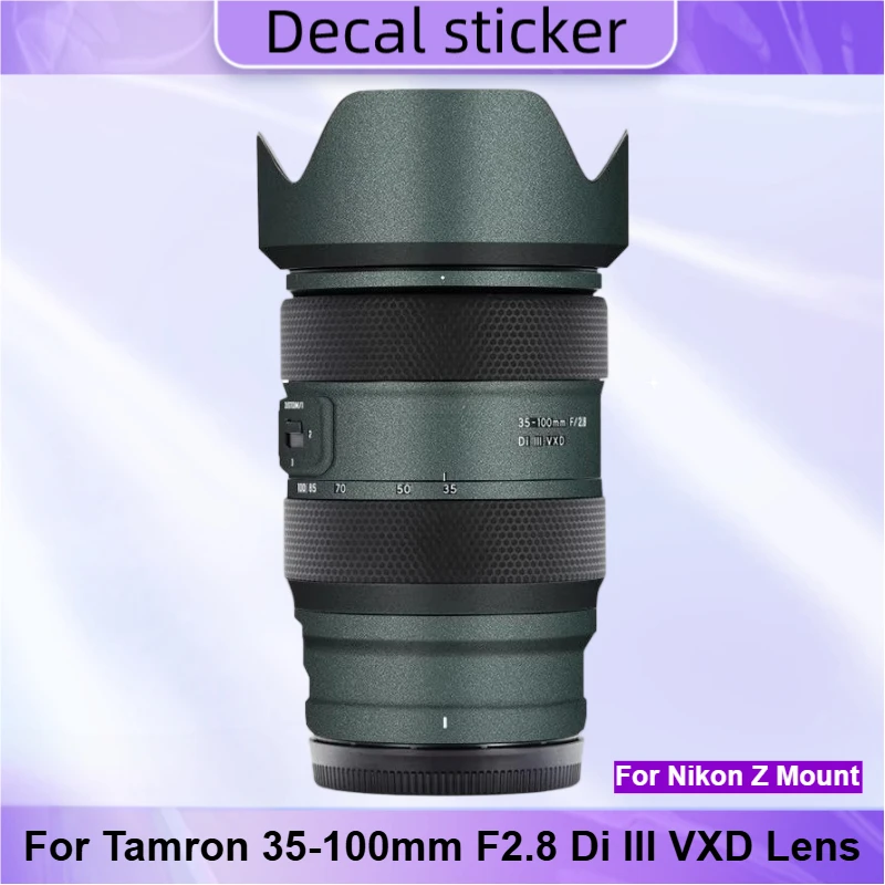 

Защитная виниловая пленка-наклейка для объектива Tamron 35-100mm F2.8 Di III VXD для Nikon Z Mount, защитное покрытие для корпуса объектива