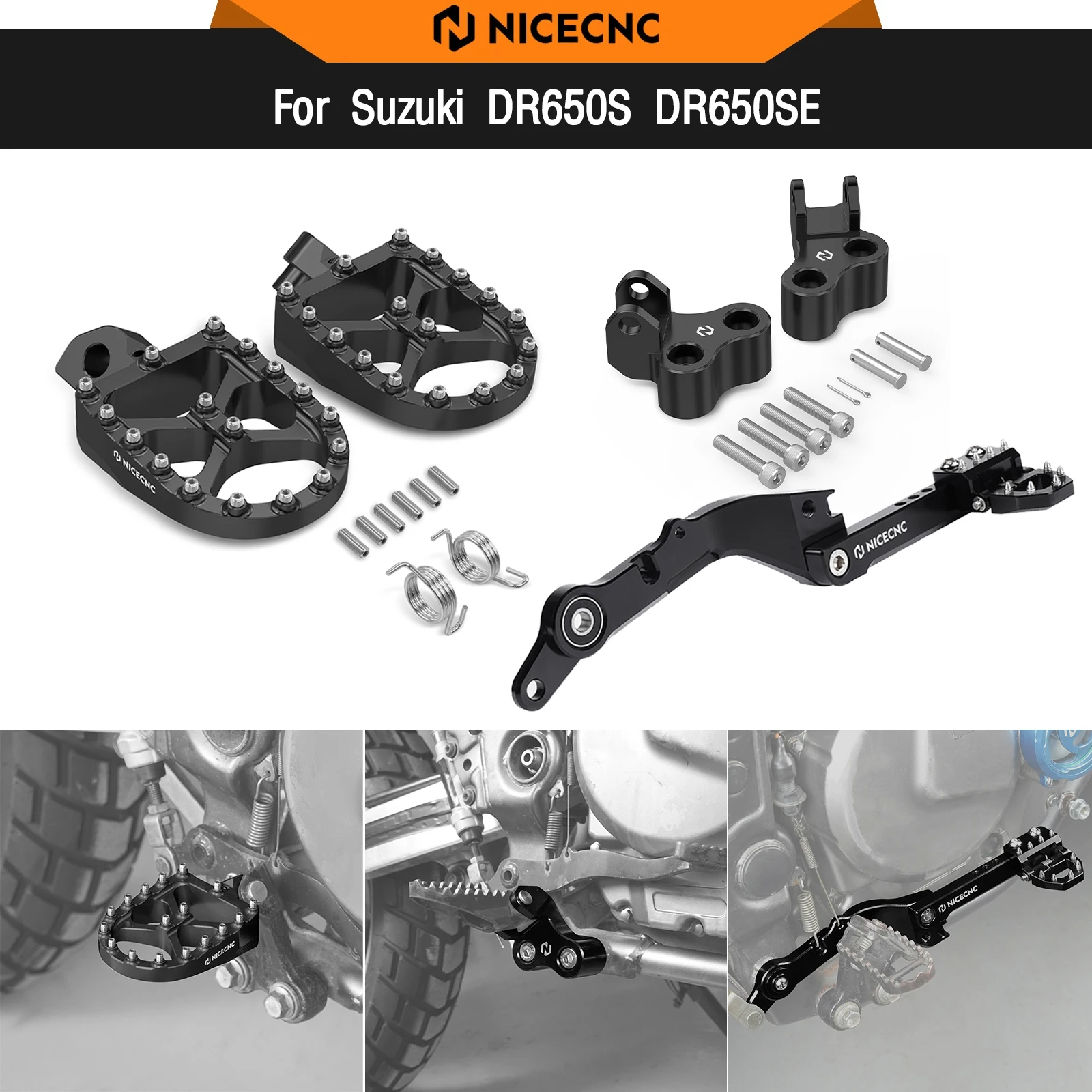 pour-suzuki-dr650s-dr650se-dr650s-se-1996-2025-–-levier-de-frein-arriere-reglable-repose-pieds-pedale-abaissee-1-‌-″-‌-254-mm-dr-650s-se