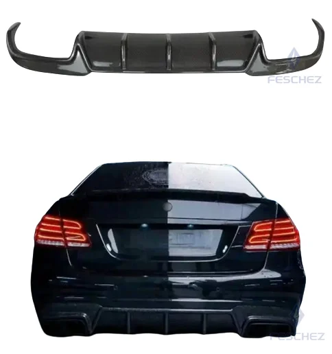 HOT SALE B STYLE REAR BUMPER DIFFUSER FOR MERCEDES E CLASS W212 E63 AMG 2014-2016 CARBON FIBER PARTScustom