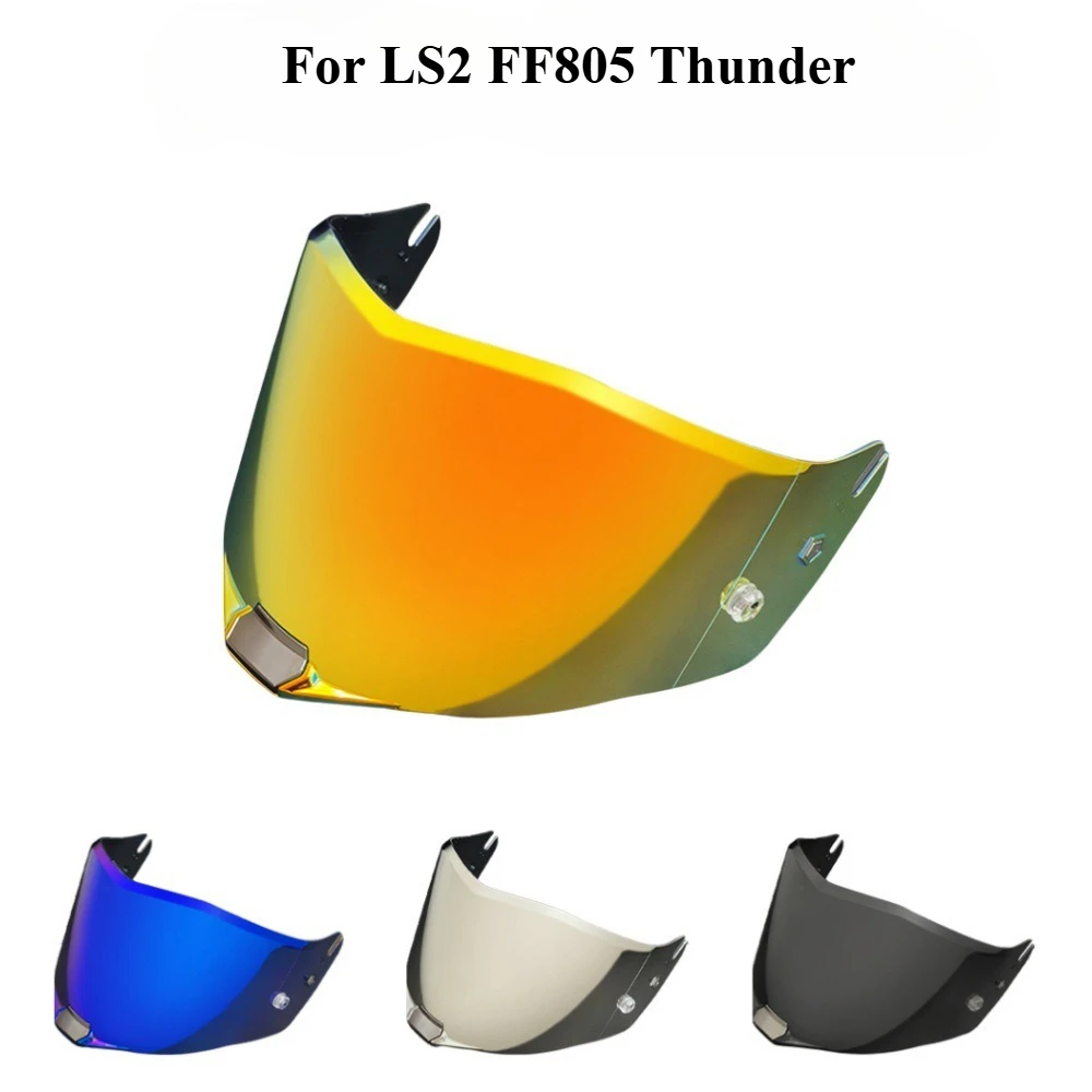 Motorcycle Helmet Accessories Visor Lens for Capacetes LS2 FF805 Thunder Uv Protected Electroplated Face Shield