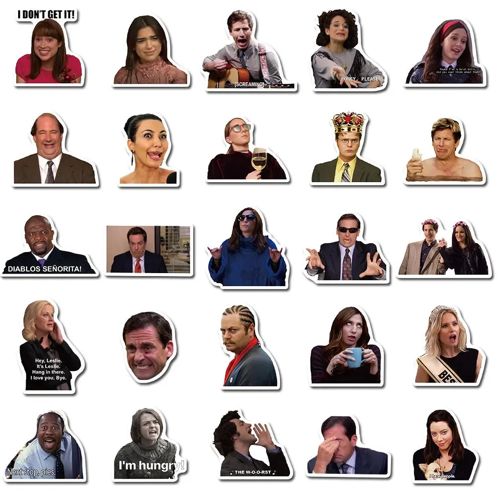 

10/30/50/100pcs Classic TV Show Funny Meme Stickers Waterproof DIY Scrapbook Laptop Phone Bike Graffiti Decals Decoration Toys