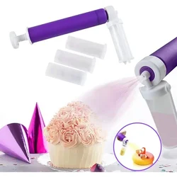 Manual Cake Airbrush Decorating Kit Spray Gun for Designs Food Coloring Baking Supplies Dessert Kitchen Accessories cake mold