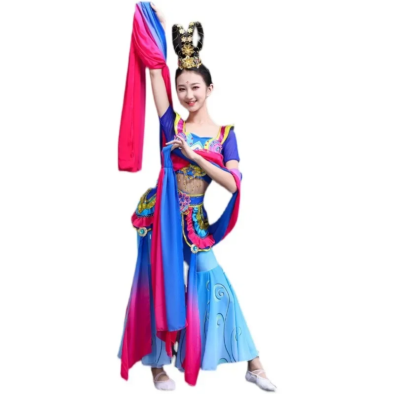 Trajes de dança clássica infantil, vestido de gaze, vestido de treinamento para meninas, dança chinesa