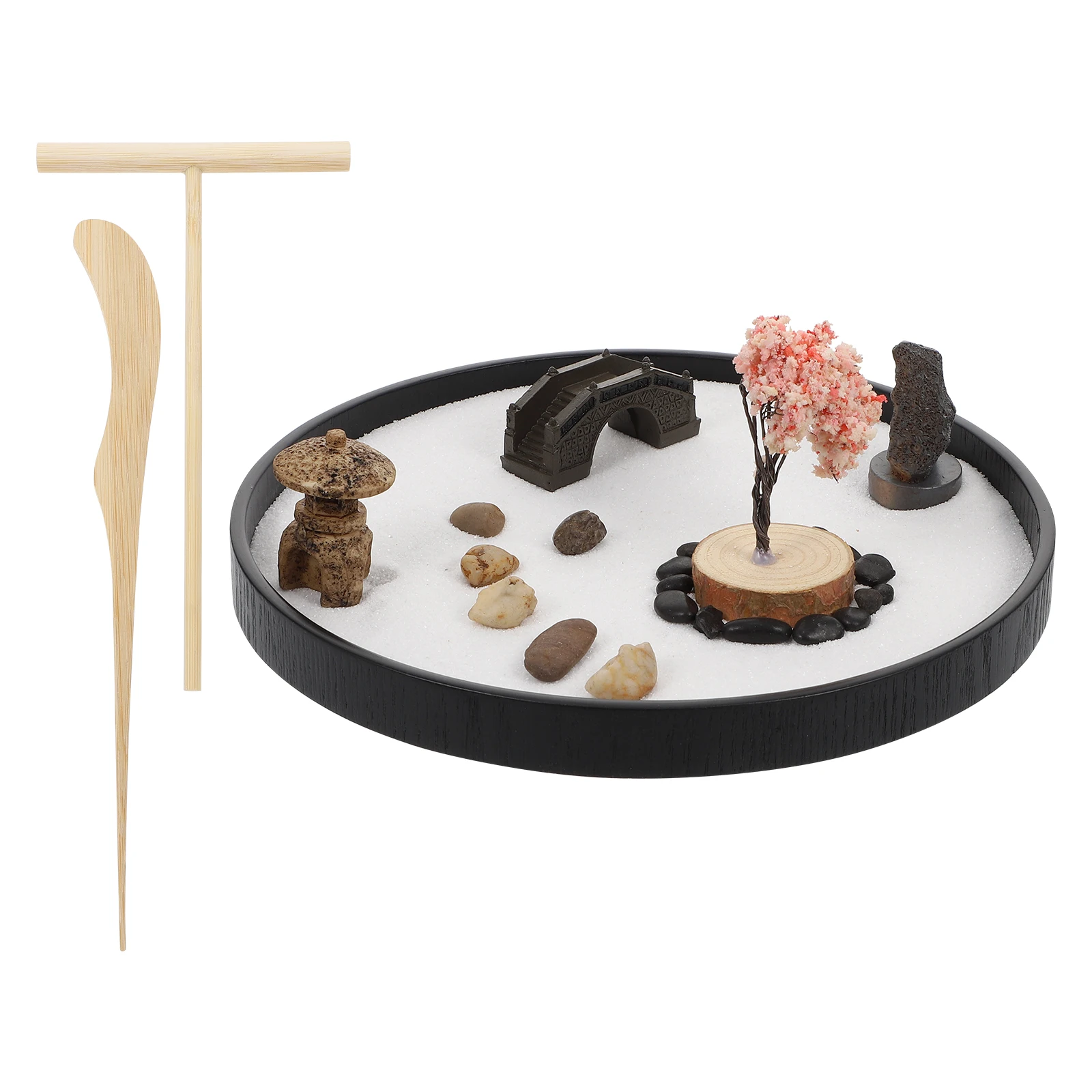 1 Set Sand Table Decor Micro Courtyard Diy Mini Garden Accessories Home Office Desk Tabletop Zen Decor Simulation Handicraft