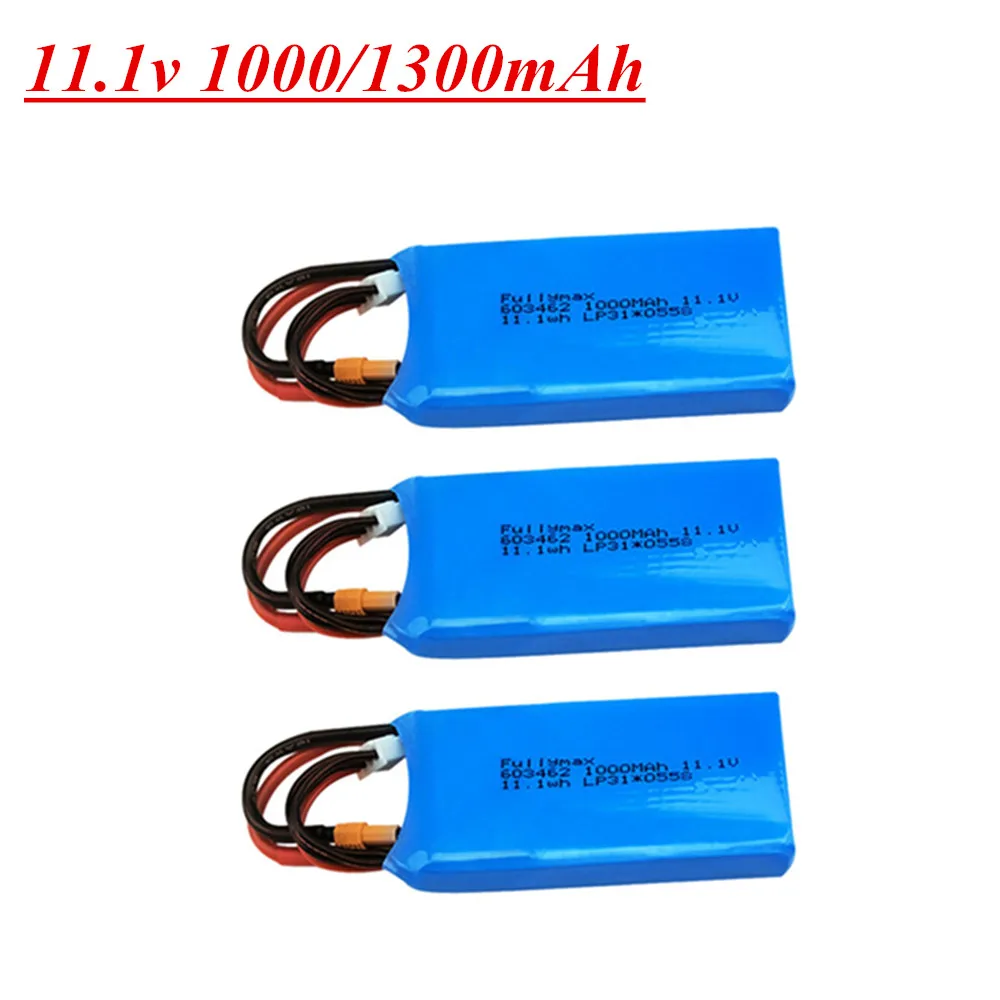 Bateria Lipo 3S 11,1 V do samolotów RC XK x450 FPV Części zamienne 11,1 V 1100 mAh/1300 mAh Baterie do x450