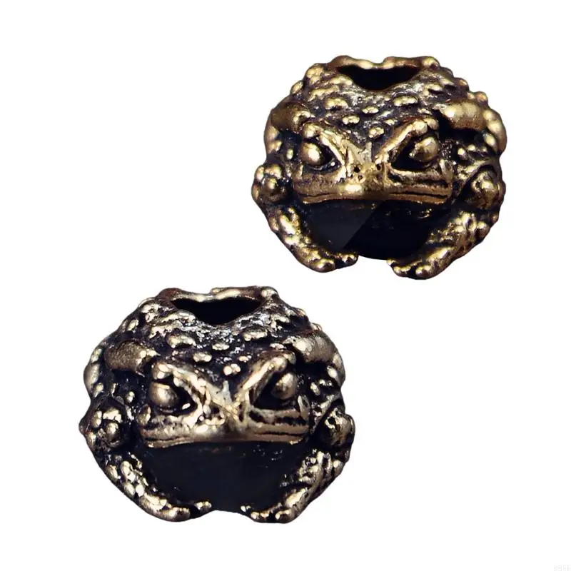 

B95F Toads Metal Beads Pendant for Paracord and Jewelry Crafting Large Hole