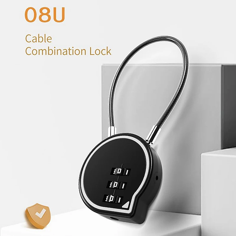 1Pcs For Luggage Outdoor Combination Lock Wire Password Padlock With Combination Waterproof Duty Combination Padlock