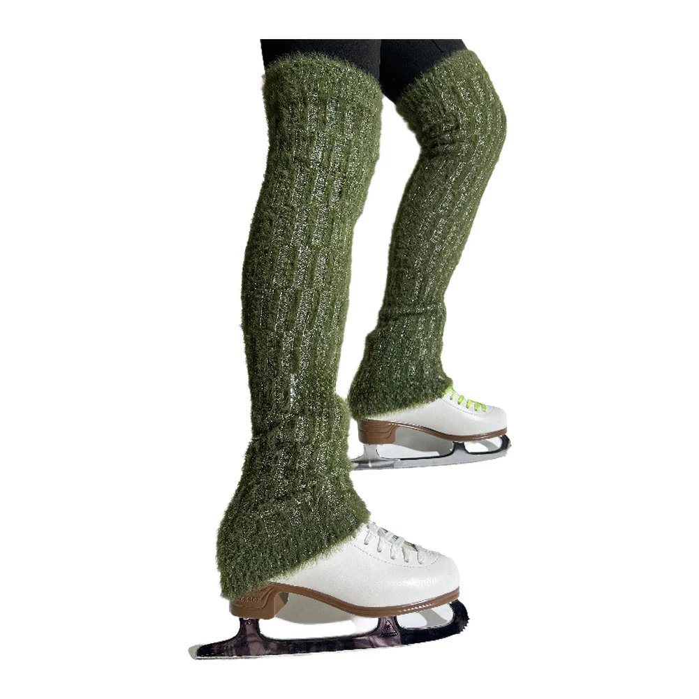 For Ice Skates Fleece Boot Covers Skating Leg Warmers Ice Rink Warm-ups Non-suffocating Leg Cover Skating Socks Lightweight 100g
