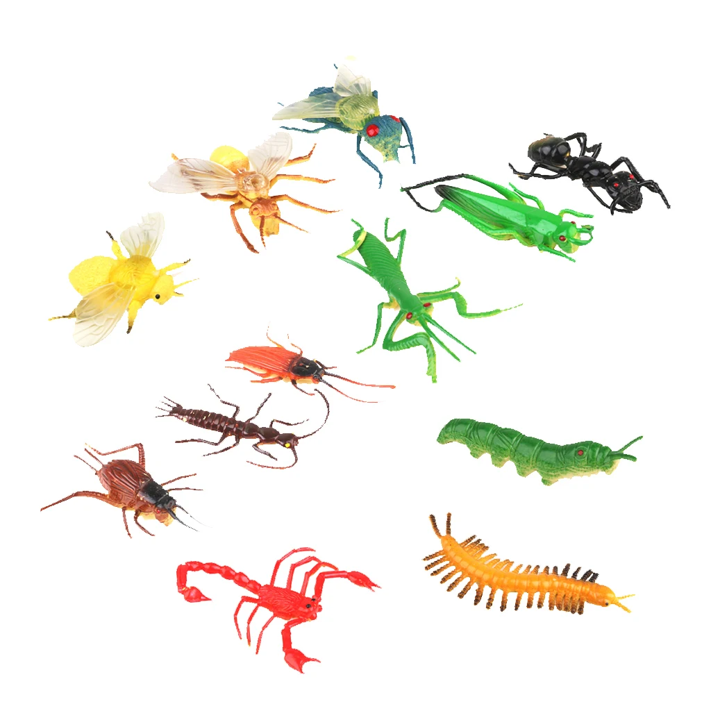 Vivid 12pcs Plastic Model Figures Kids Pretend Trick Toy Gift